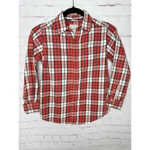 Children’s Place Red White Plaid Long Sleeve Shirt Boys Medium 7 8 Christmas